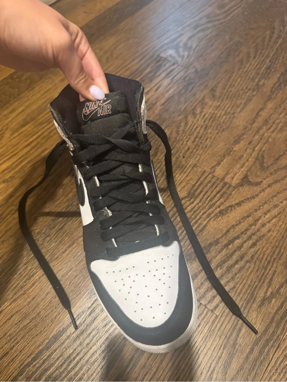 Nike Men’s Black, White and Gray High-Top Sneakers